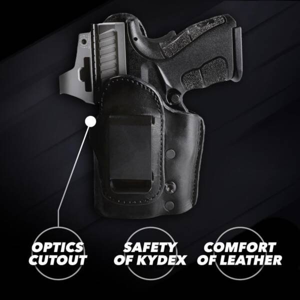 Urban Carry LockLeather IWB RMR/RDS Holster for G-22 (22c / All Gens) - Secure & Comfortable Hybrid Leather/Polymer Design for Optimal Security - 4.5-inch Barrel : Sports & Outdoors - Image 2