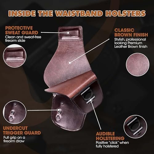 Urban Carry G3 LockLeather Colonel Gun Holster - Brown | Secure & Comfortable Leather/Polymer Hybrid Design for Ultimate Deep Concealment | Right Handed : Sports & Outdoors - Image 9