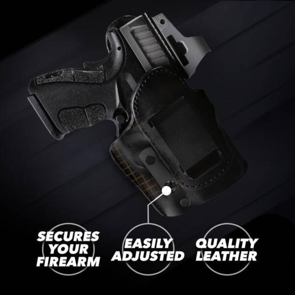 Urban Carry LockLeather IWB RMR/RDS Holster for G-22 (22c / All Gens) - Secure & Comfortable Hybrid Leather/Polymer Design for Optimal Security - 4.5-inch Barrel : Sports & Outdoors - Image 3