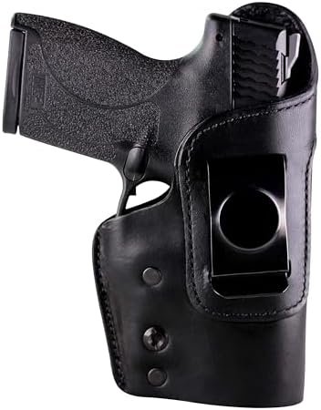 Urban Carry LockLeather IWB Holster - Secure & Comfortable Leather w/Kydex Advantage for Optimal Concealment | Right Handed - Black | Compatible with a Wide Range of Firearms : Sports & Outdoors